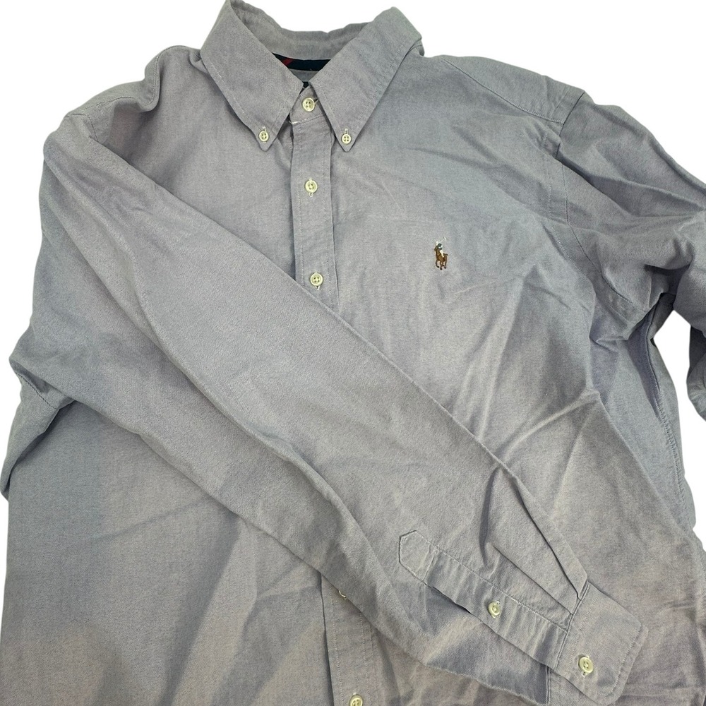 Ralph Lauren Classic Fit Purple Oxford Long Sleeve Button Down Shirt Men's XL